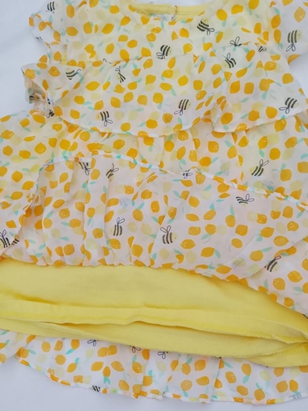 Little Wonders Yellow And White Bumblebee Princess Party Dress Size 3-6 Month